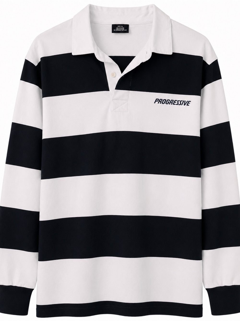 Charles River Apparel Rugby Shirt XL Navy White Stripe Progressive